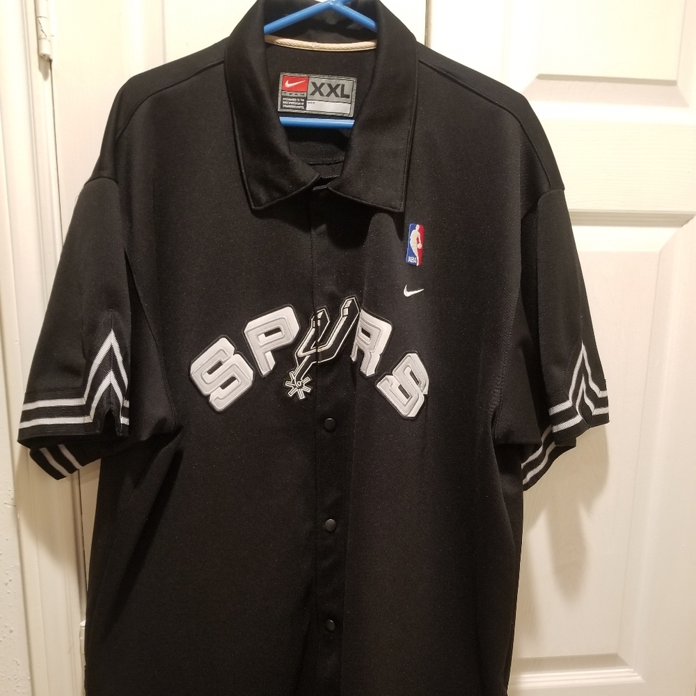Nike mens san antonio spurs warmup Jersey throwback xxl like new